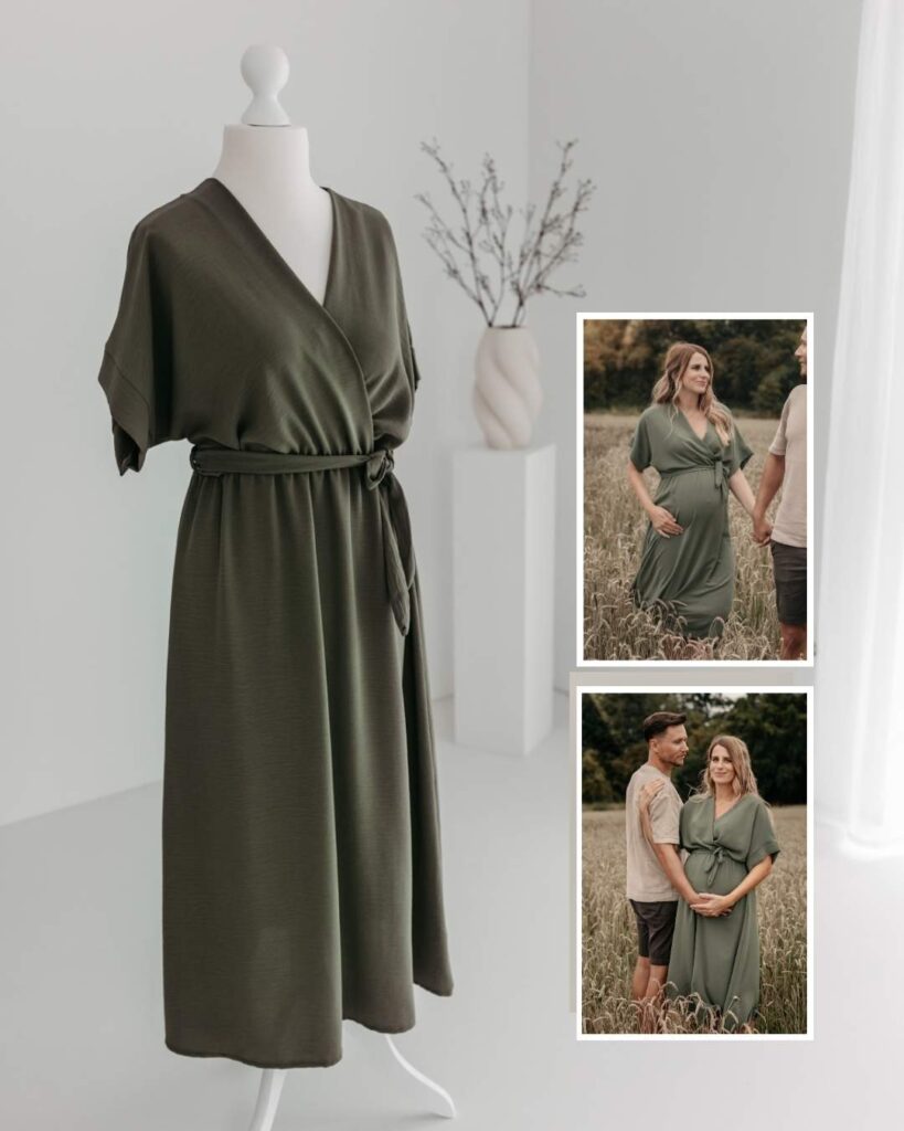 Zeitloses Kundenkleid für emotionale Aufnahmen