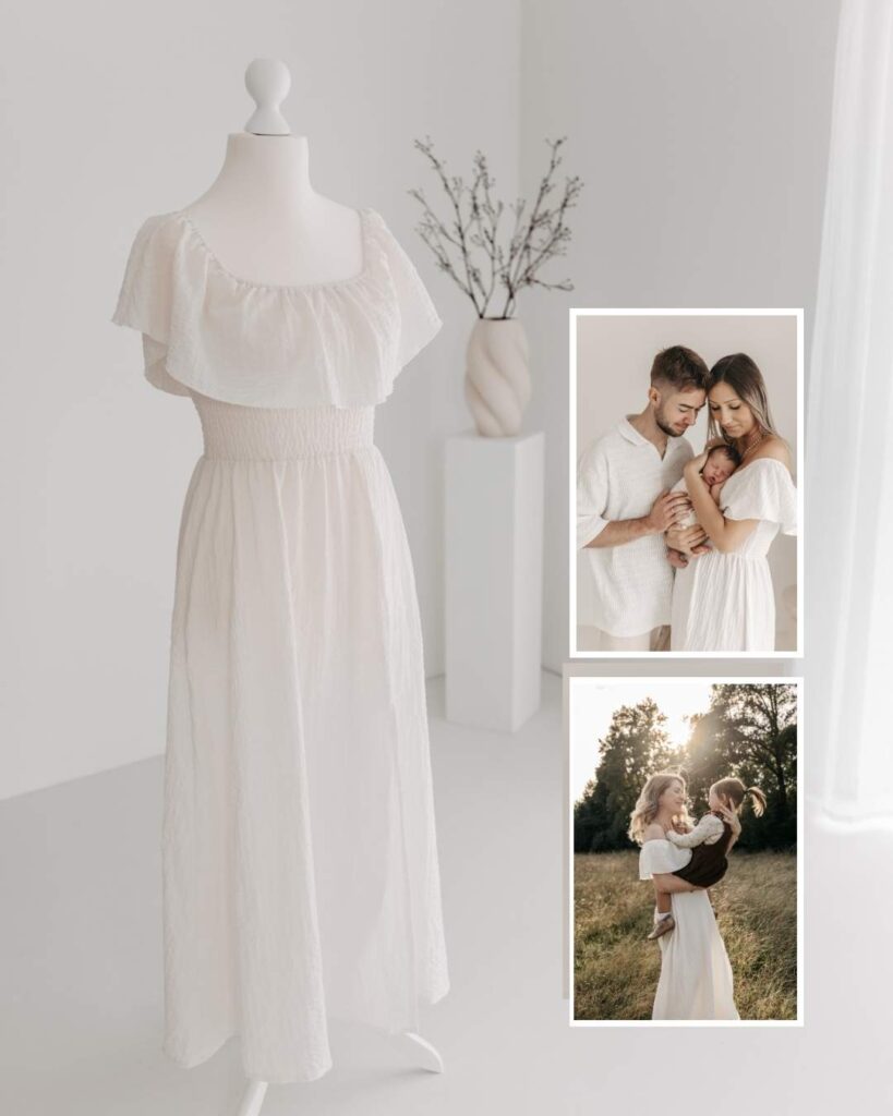 Kundenkleid für zeitlose Familienfotos