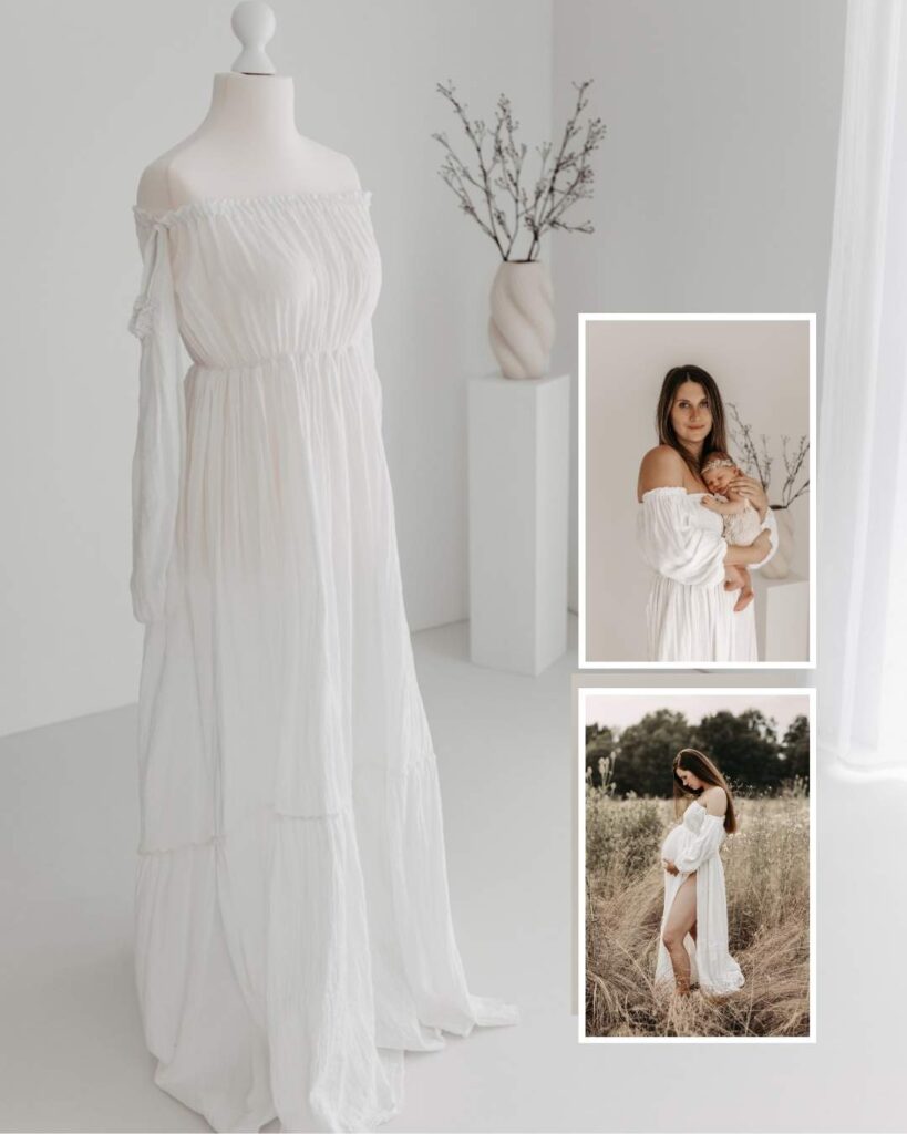 Babybauchkleid für Fotoshootings bei Liebevoll Fotografiert in Alsfeld