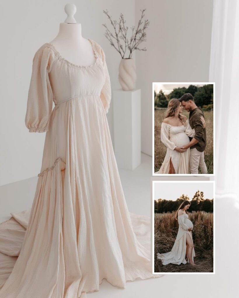 Shootingkleid für Babybauchfotografie bei Liebevoll Fotografiert Alsfeld