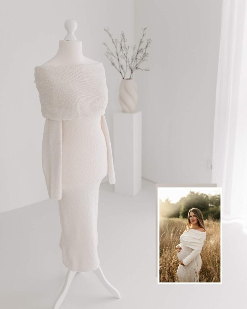 Kundenkleid für Schwangerschafts- und After-Baby-Fotos Nähe Gießen